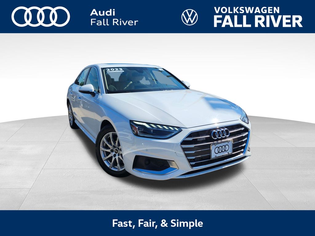 Ibis White 2023 Audi A4 quattro Premium 40 TFSI AWD Sedan All-Wheel Drive 7-Speed Automatic