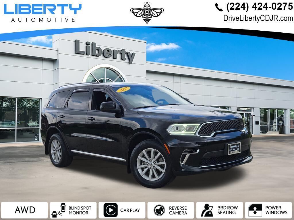 DB Black Crystal Clearcoat 2022 Dodge Durango SXT AWD SUV / Crossover All-Wheel Drive 8-Speed Automatic