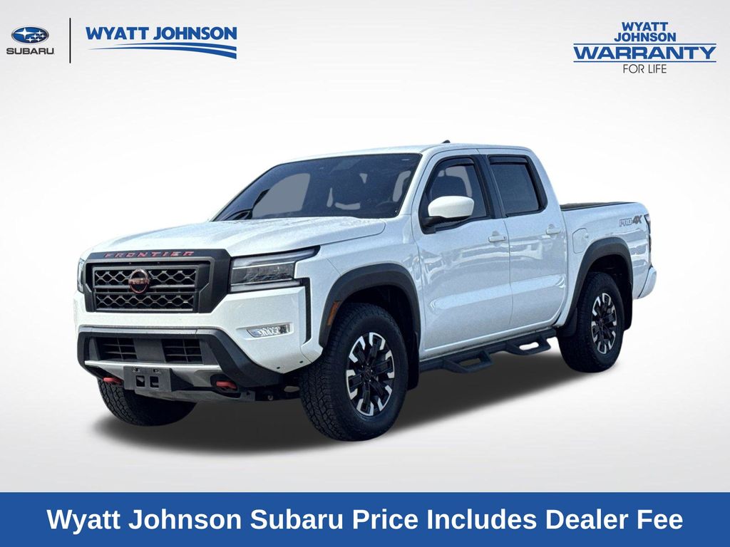 Glacier White 2024 Nissan Frontier Pickup Truck Four-Wheel Drive 9-Speed Automatic Overdrive