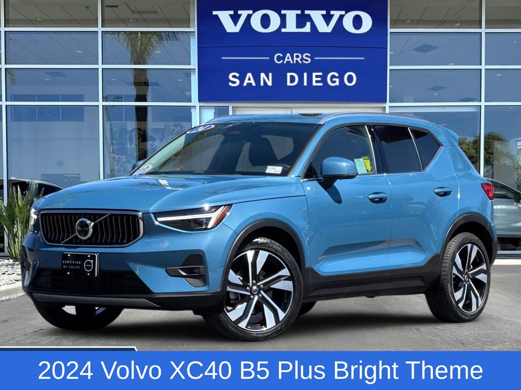 Fjord Blue Metallic 2024 Volvo XC40 B5 Plus Bright Theme AWD SUV / Crossover All-Wheel Drive Automatic