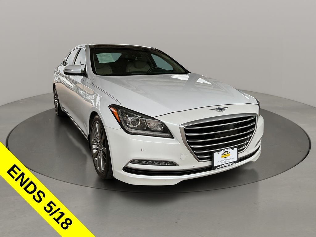Casablanca White 2015 Hyundai Genesis 5.0 Ultimate AWD Sedan 8-Speed Automatic