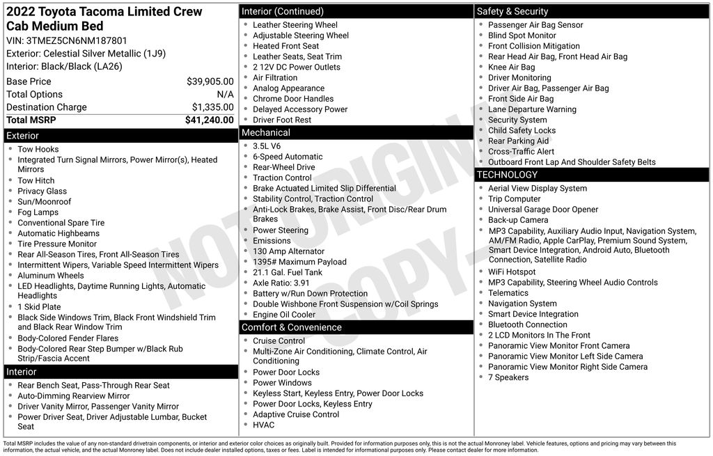 Used 2022 Silver Toyota Limited image 6