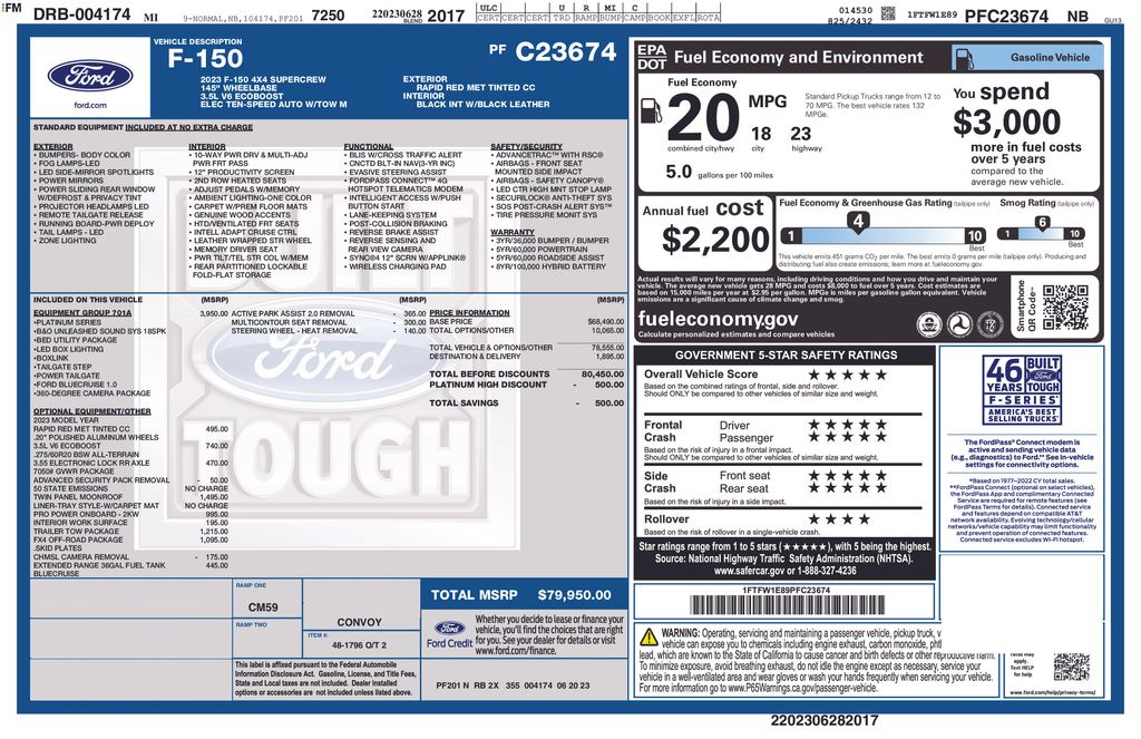 Certified Used 2023 Red Ford Platinum image 8