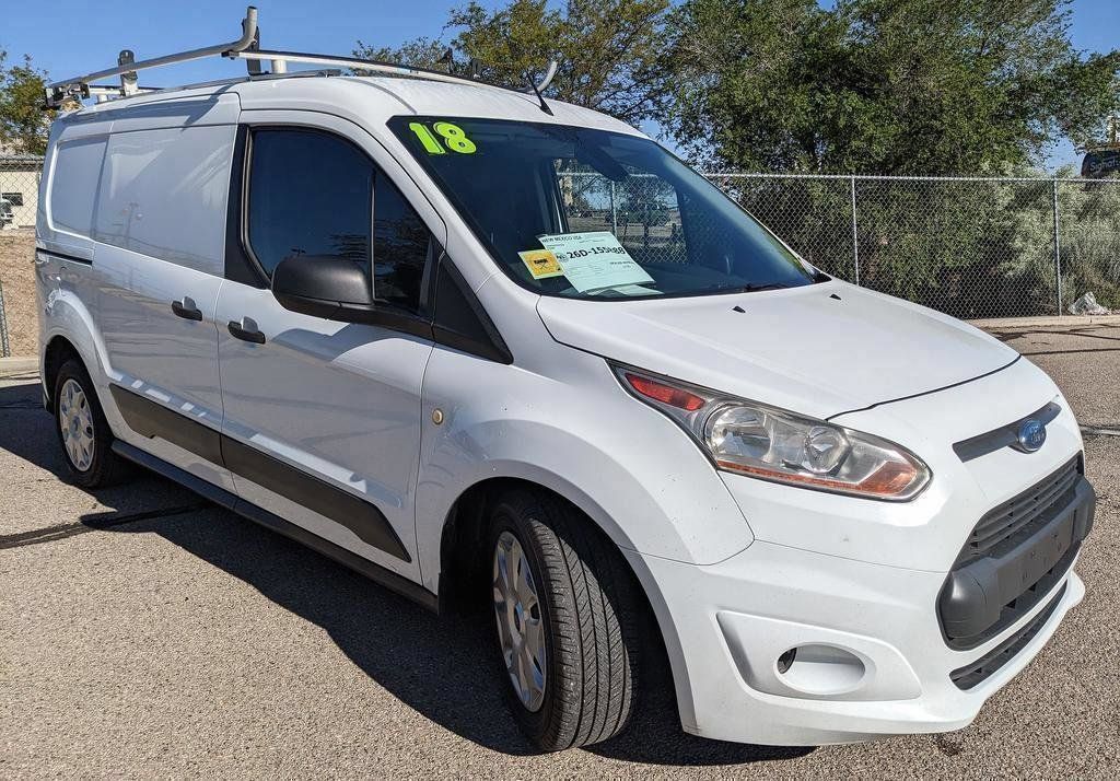 Frozen White 2018 Ford Transit Connect Cargo XLT LWB FWD with Rear Cargo Doors Van Front-Wheel Drive 6-Speed Automatic