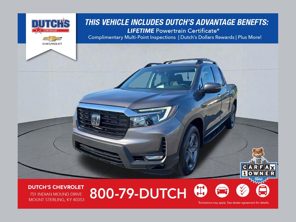 Gray 2023 Honda Ridgeline RTL-E AWD Pickup Truck All-Wheel Drive 9-Speed Automatic