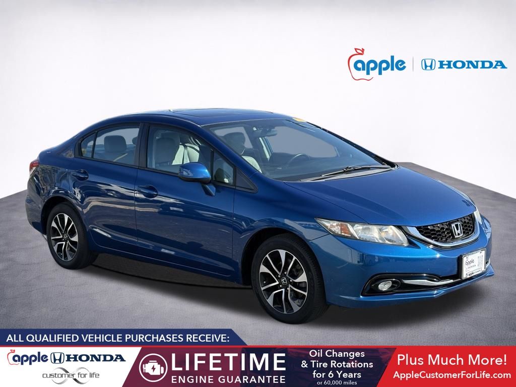 Blue 2013 Honda Civic EX-L Sedan Front-Wheel Drive 5-Speed Automatic