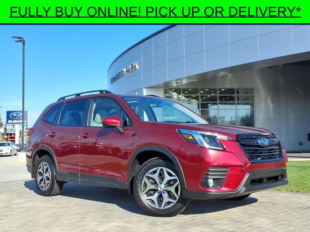 Crimson Red Pearl 2023 Subaru Forester Premium Crossover AWD SUV / Crossover All-Wheel Drive Continuously Variable Transmission