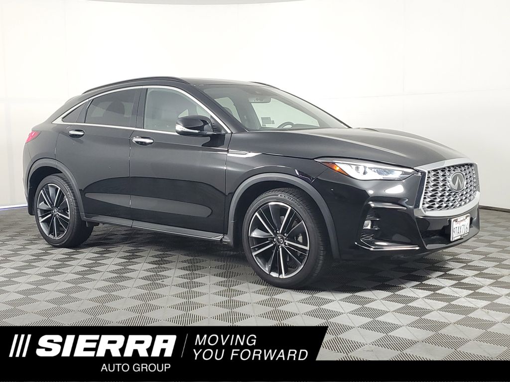 Black Obsidian 2025 INFINITI QX55 Luxe AWD SUV / Crossover All-Wheel Drive Continuously Variable Transmission