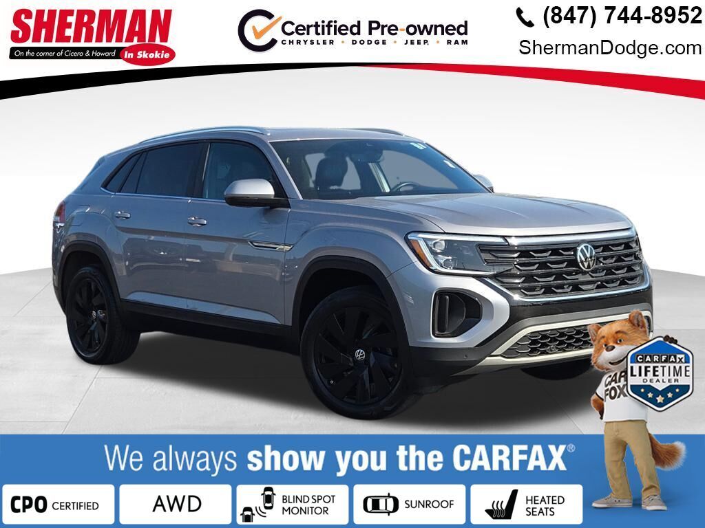 Silver Mist Metallic 2024 Volkswagen Atlas Cross Sport SUV / Crossover All-Wheel Drive 8-Speed Automatic