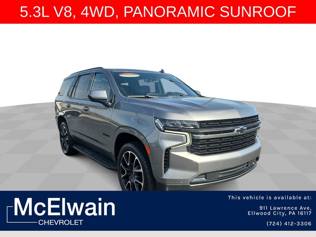 Gray (Satin Steel Metallic) 2022 Chevrolet Tahoe SUV / Crossover Four-Wheel Drive 