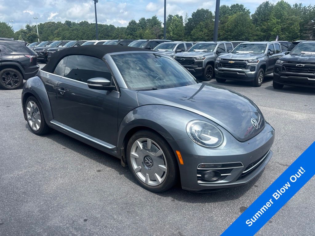 Platinum Gray Metallic/Brown Roof 2019 Volkswagen Beetle Convertible Front-Wheel Drive 6-Speed Automatic