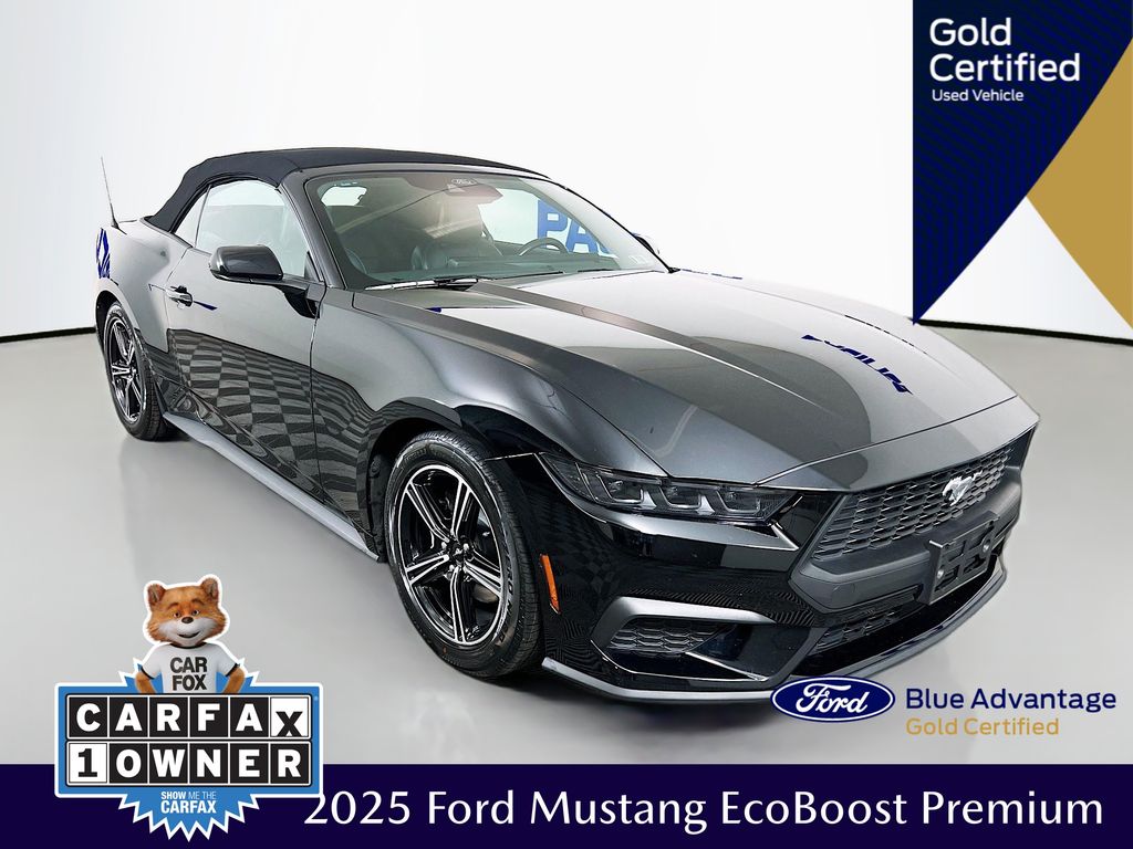 Shadow Black 2025 Ford Mustang Convertible Rear-Wheel Drive Automatic