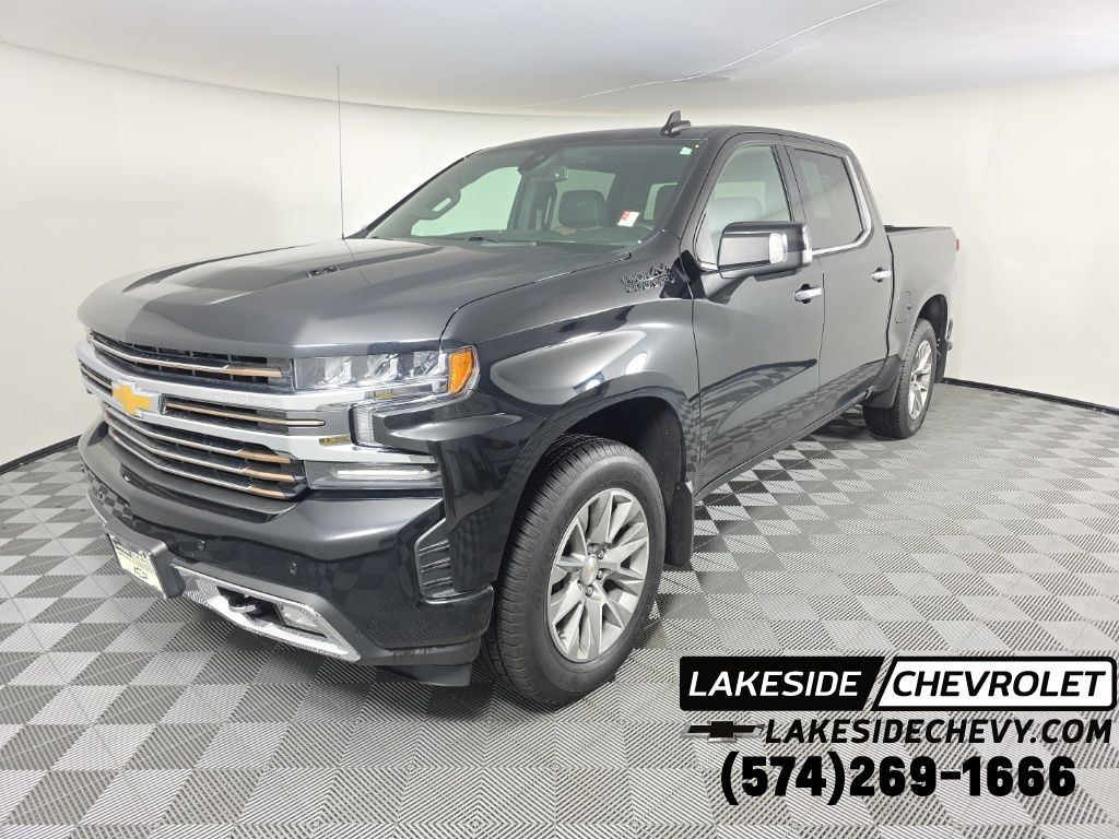 Black 2022 Chevrolet Silverado 1500 High Country Crew Cab 4WD Pickup Truck Four-Wheel Drive Automatic