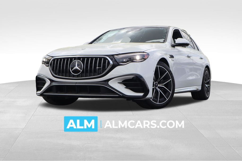 White 2025 Mercedes-Benz E-Class AMG E 53 Hybrid 4MATIC+ Sedan All-Wheel Drive 9-Speed Automatic