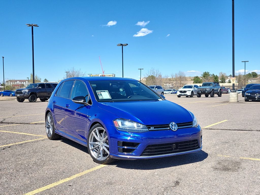 Blue Metallic 2017 Volkswagen Golf R 4-Door AWD with DCC and Navigation Hatchback All-Wheel Drive 6-Speed Dual Clutch