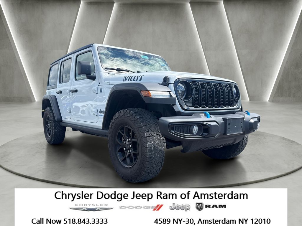 Bright White Clearcoat 2024 Jeep Wrangler 4xe SUV / Crossover Four-Wheel Drive 8-Speed Automatic