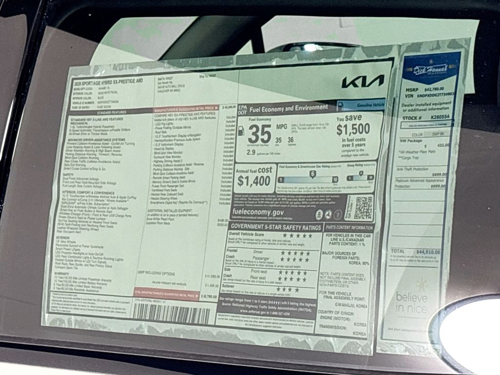 2026 Kia Sportage Hybrid SX-Prestige