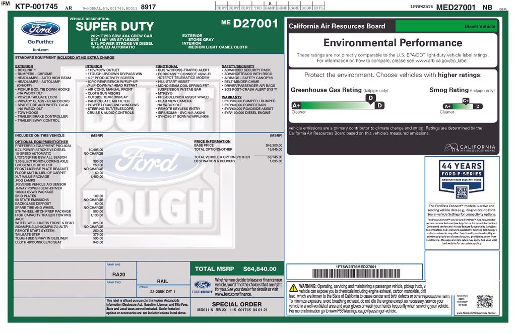 2021 Ford F-250 Super Duty XLT Crew Cab 4WD