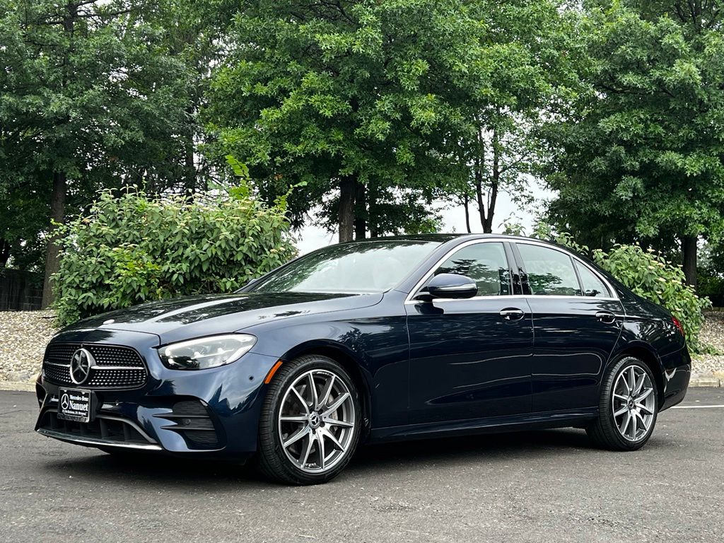 Nautical Blue Metallic 2023 Mercedes-Benz E-Class Sedan All-Wheel Drive 9-Speed Automatic