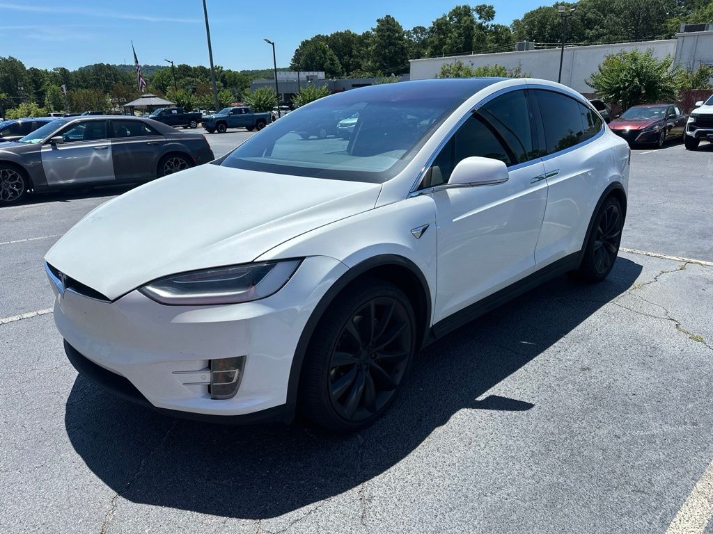 Pearl White Multi-Coat 2020 Tesla Model X Long Range AWD SUV / Crossover All-Wheel Drive 1-Speed Automatic