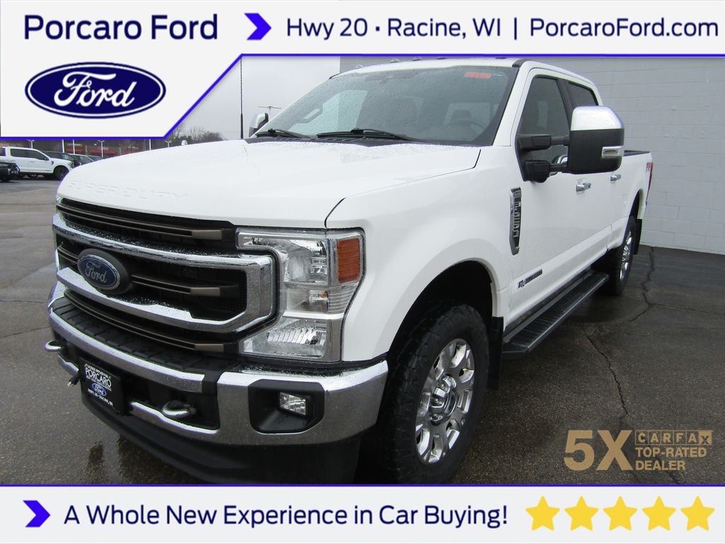 Star White Metallic Tri-Coat 2022 Ford F-250 Super Duty King Ranch Crew Cab 4WD Pickup Truck Four-Wheel Drive Automatic