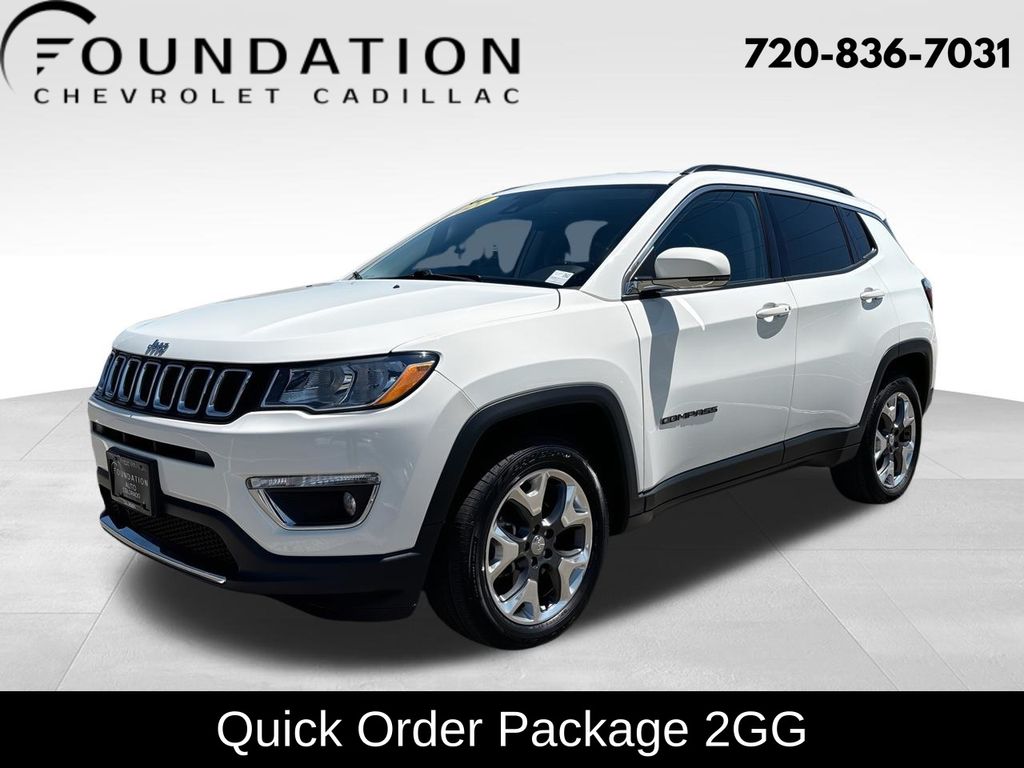 White Clearcoat 2021 Jeep Compass SUV / Crossover Four-Wheel Drive 9-Speed Automatic