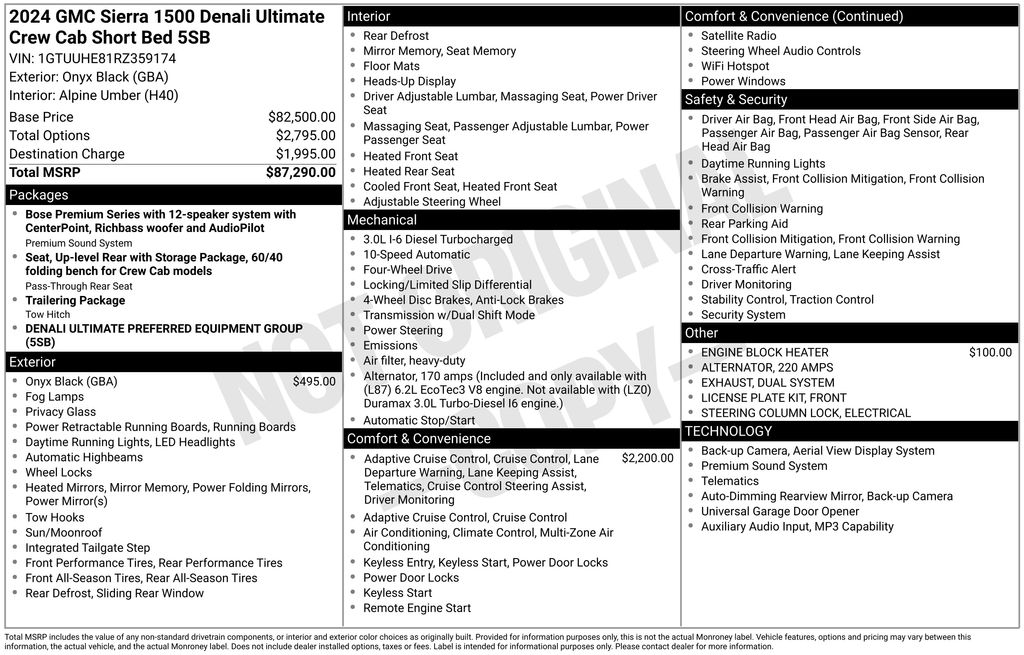 Used Car 2024 Gmc Sierra 1500  Denali Ultimate For Sale Under $70,000 In Austin, Texas