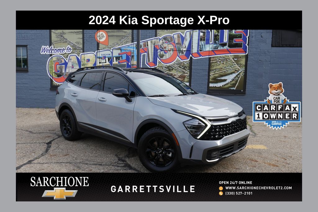Wolf Gray/Ebony Black Roof 2024 Kia Sportage SUV / Crossover All-Wheel Drive 8-Speed Automatic
