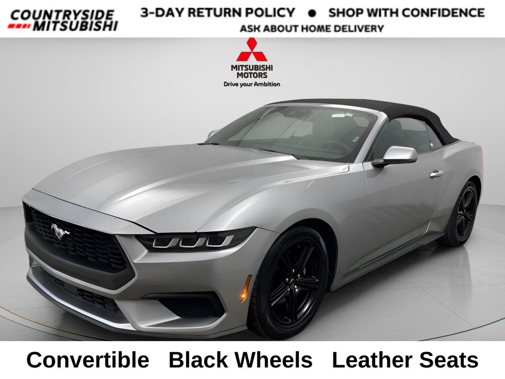 Iconic Silver Metallic 2024 Ford Mustang EcoBoost Premium Convertible RWD Convertible Rear-Wheel Drive Automatic
