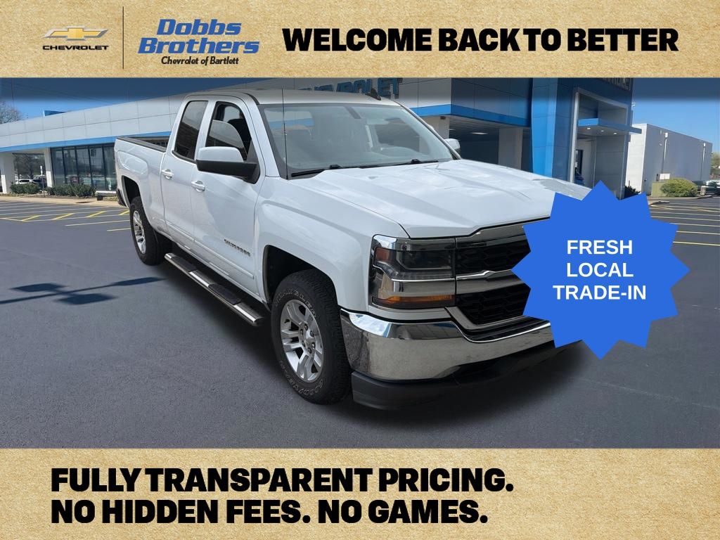 Summit White 2016 Chevrolet Silverado 1500 LT Double Cab RWD Pickup Truck 4X2 6-Speed Automatic Overdrive