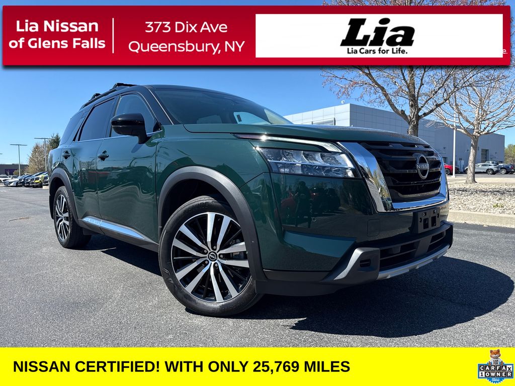 Obsidian Green Pearl/Super Black 2023 Nissan Pathfinder Platinum 4WD SUV / Crossover All-Wheel Drive 9-Speed Automatic