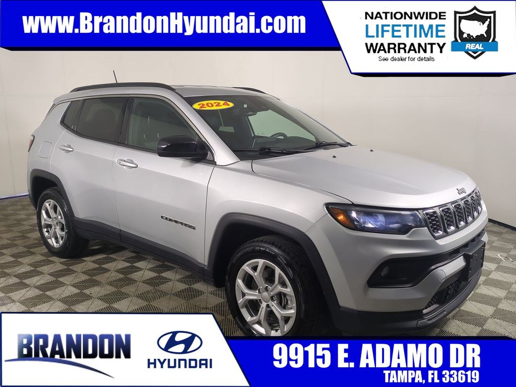 Silver 2024 Jeep Compass SUV / Crossover Four-Wheel Drive 8-Speed Automatic