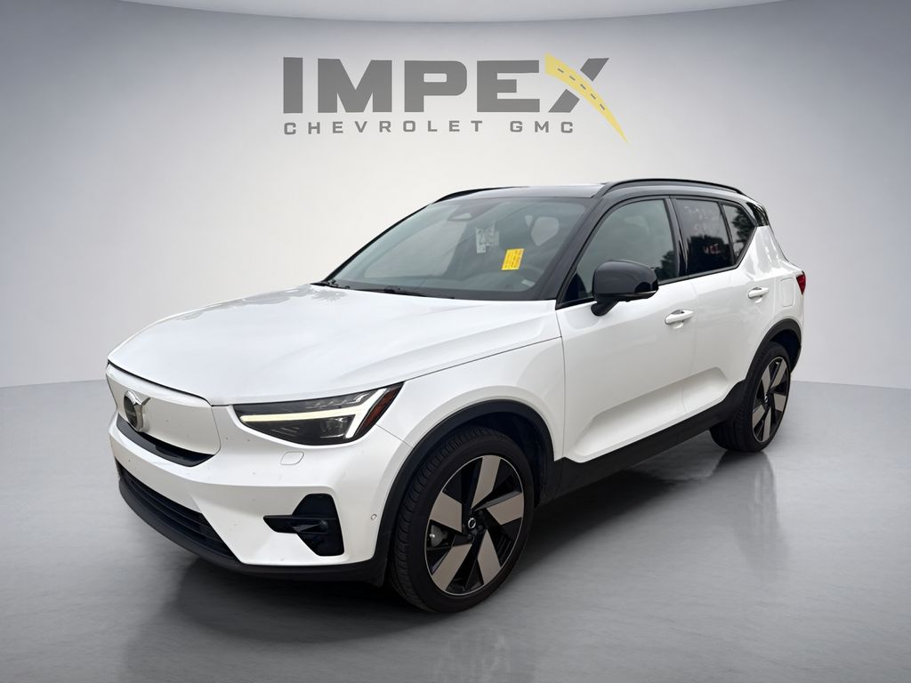 Crystal White 2023 Volvo XC40 Recharge SUV / Crossover All-Wheel Drive 1-Speed Automatic