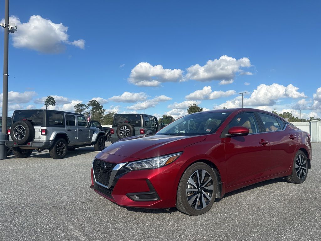 Red (Scarlet Ember Tintcoat) 2023 Nissan Sentra SV FWD Sedan Front-Wheel Drive Continuously Variable Transmission