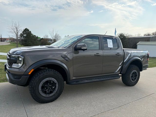 Gray 2025 Ford Ranger Raptor SuperCrew 4WD Pickup Truck Four-Wheel Drive Automatic
