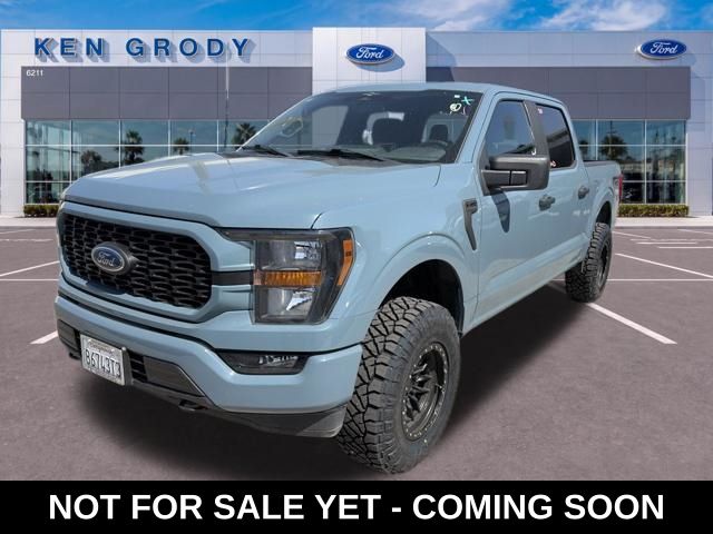 Area 51 Blue 2023 Ford F-150 XL SuperCrew 4WD Pickup Truck Four-Wheel Drive Automatic