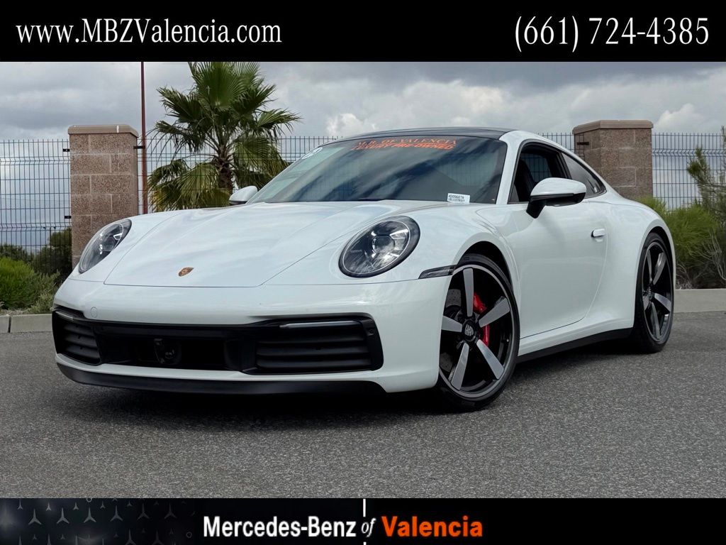 White 2024 Porsche 911 Coupe Rear-Wheel Drive 8-Speed Automatic
