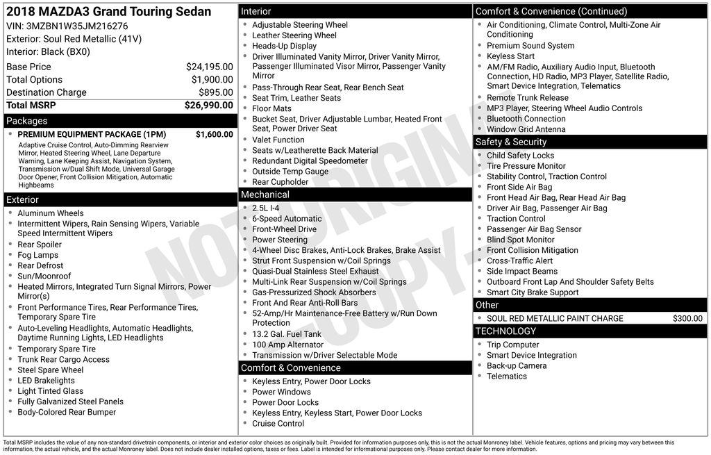 Used Car 2018 Mazda Mazda3  Grand Touring For Sale Under $12,000 In Austin, Texas