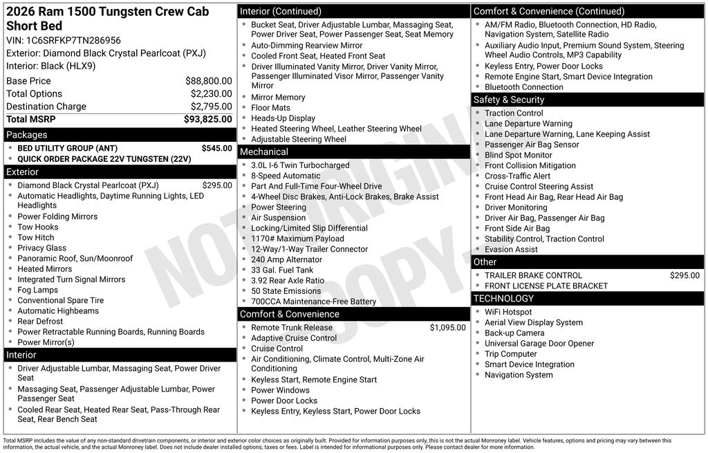 2026 Ram 1500 Tungsten