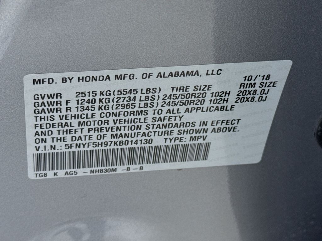 Used Car 2019 Honda Pilot  Touring For Sale Under $25,000 In Austin, Texas