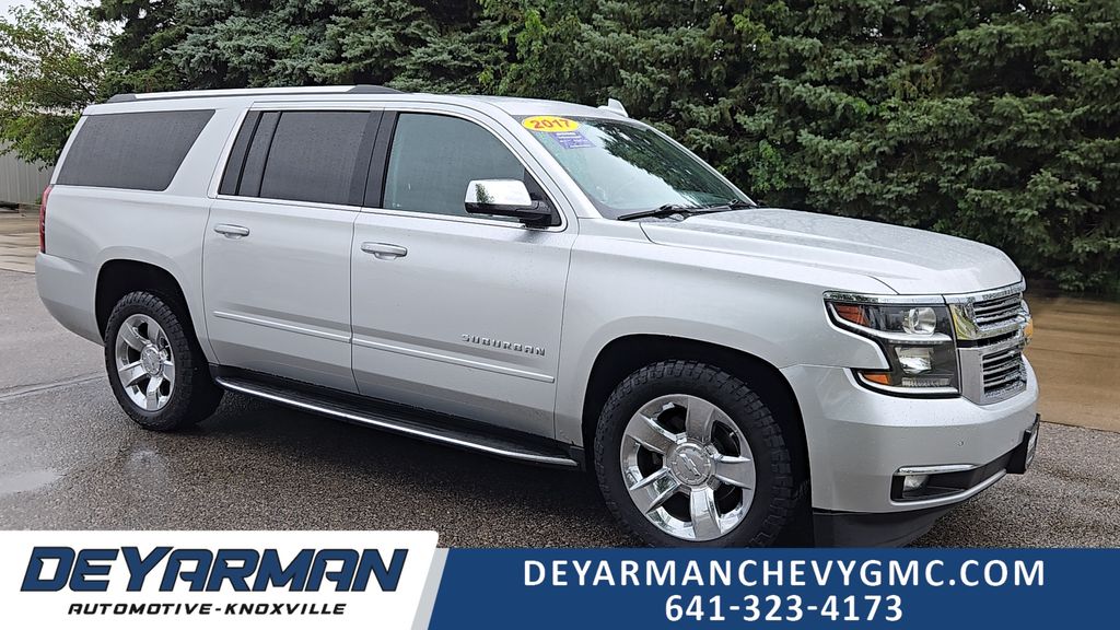 Silver Ice Metallic 2017 Chevrolet Suburban SUV / Crossover Four-Wheel Drive 6-Speed Automatic Overdrive