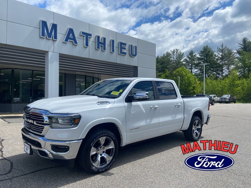 Ivory White Tri-Coat Pearlcoat 2020 RAM 1500 Pickup Truck Four-Wheel Drive 8-Speed Automatic