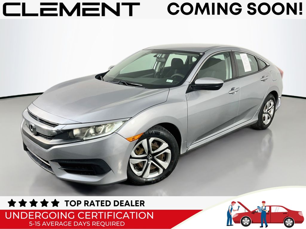 Lunar Silver Metallic 2018 Honda Civic Sedan Front-Wheel Drive Continuously Variable Transmission