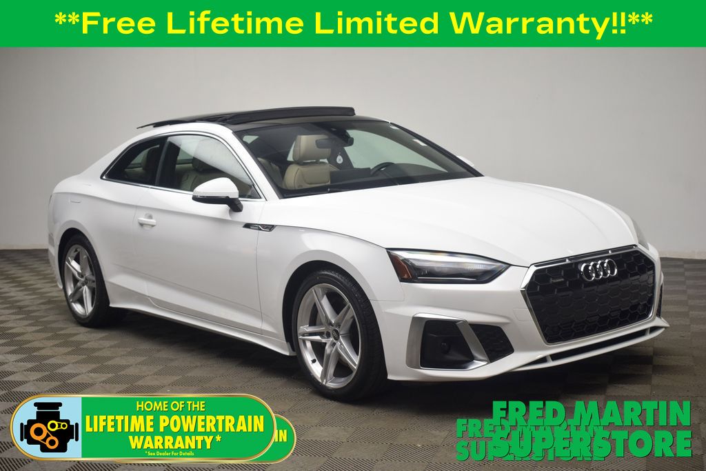 Ibis White 2022 Audi A5 Coupe All-Wheel Drive 7-Speed Automatic