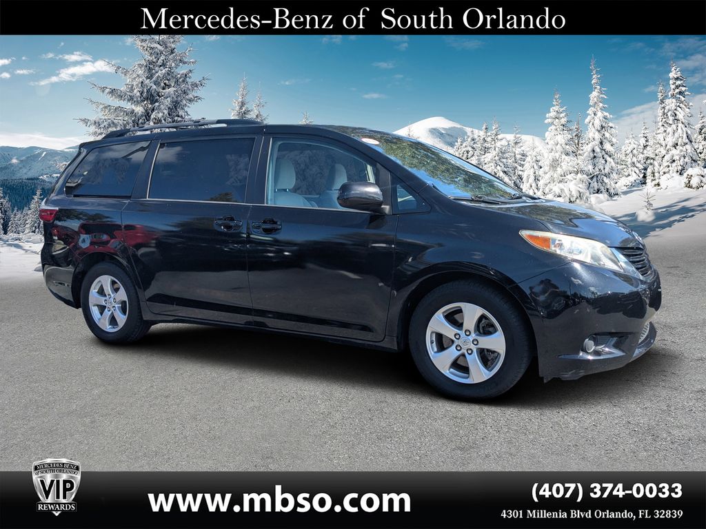 Midnight Black Metallic 2017 Toyota Sienna Minivan Front-Wheel Drive 8-Speed Automatic