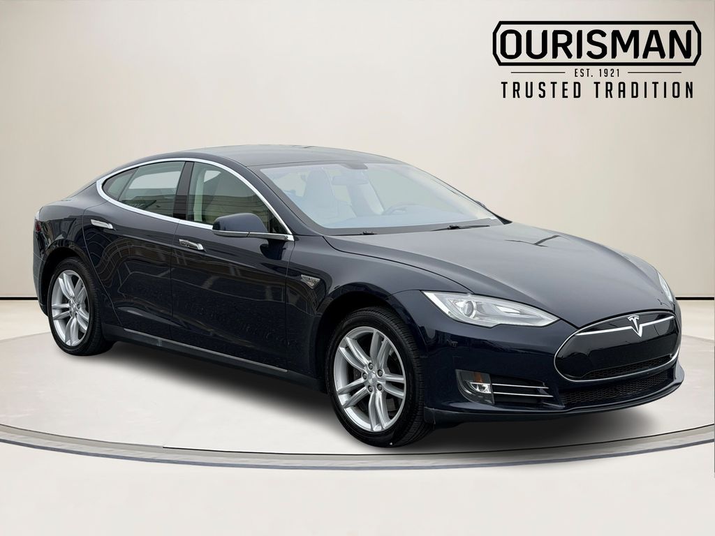 Blue Metallic 2013 Tesla Model S 85 RWD Sedan Rear-Wheel Drive 1-Speed Automatic