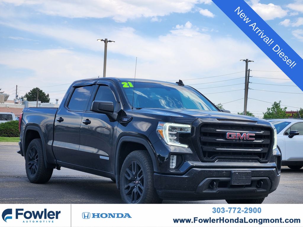 Black (Ebony Twilight Metallic) 2021 GMC Sierra 1500 Pickup Truck Four-Wheel Drive Automatic