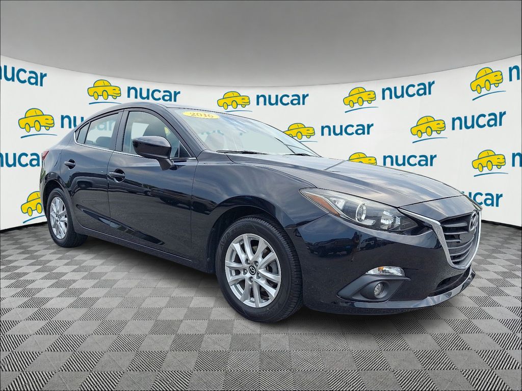 Jet Black 2016 Mazda MAZDA3 Sedan Front-Wheel Drive 6-Speed Automatic