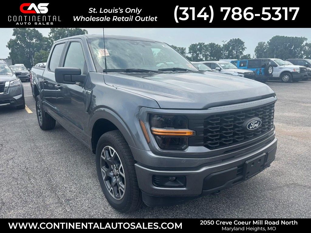 Gray Metallic 2024 Ford F-150 Pickup Truck Four-Wheel Drive Automatic