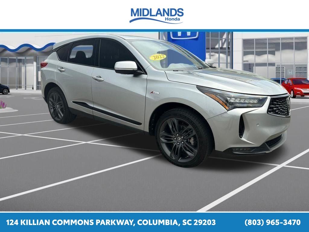Silver Metallic 2022 Acura RDX FWD with A-Spec Package SUV / Crossover Front-Wheel Drive Automatic